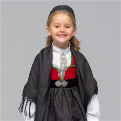 Bilde av Jentebunad med fløyelsliv fra Vestfold